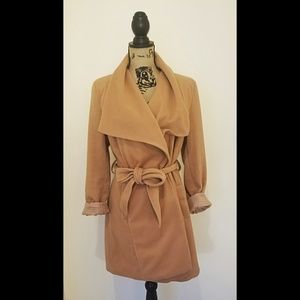 Brown Belted Wrap Coat